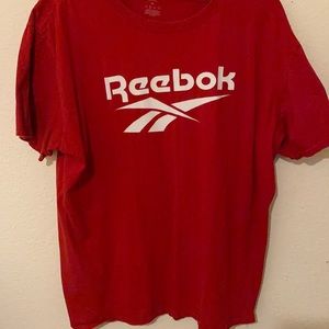 Red and white Reebok T-shirt